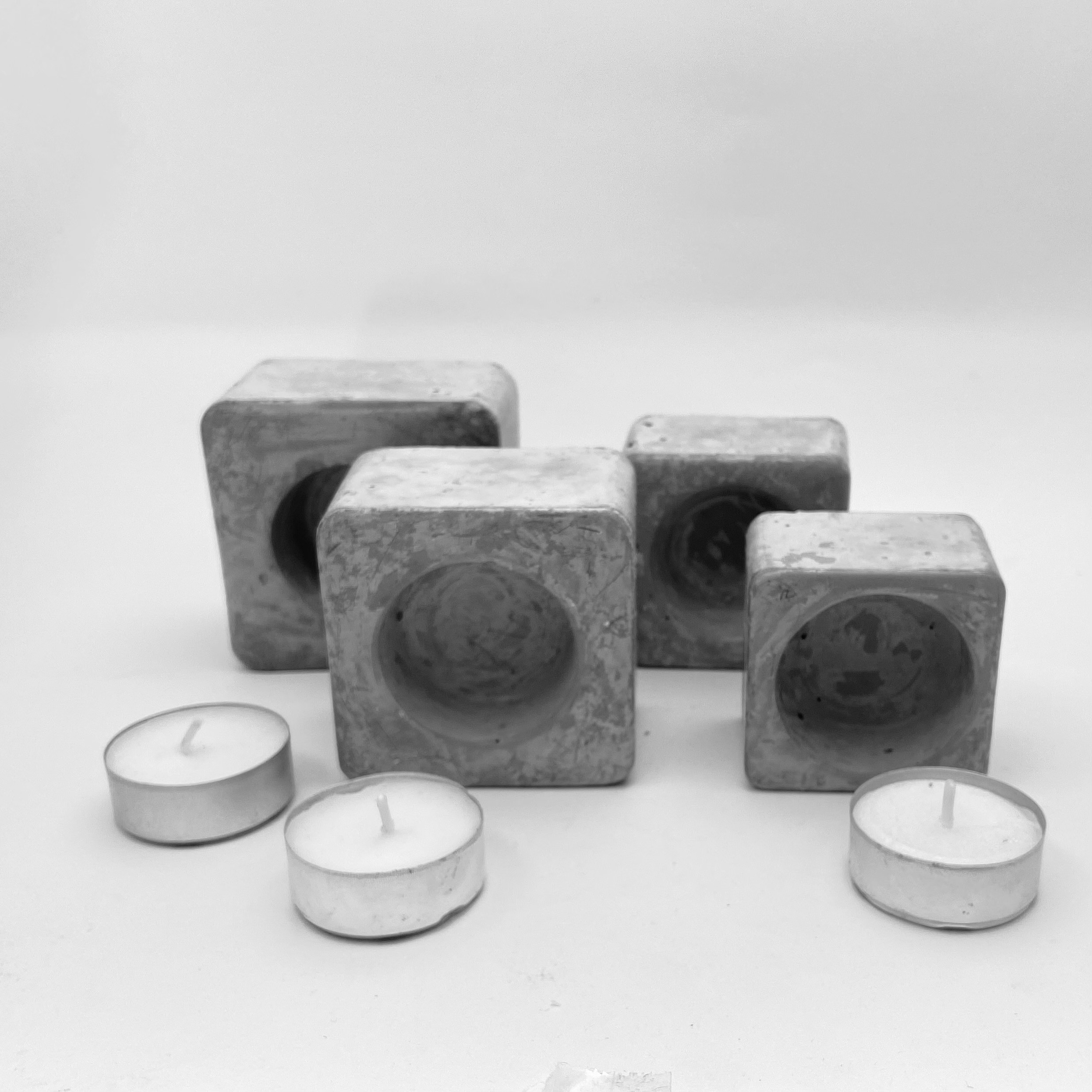 Beton Teelichthalter Set