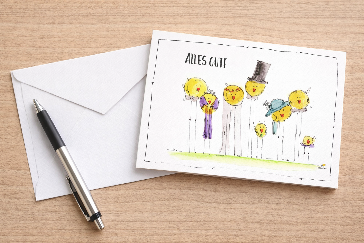 Grußkarte 'Alles Gute' zur Hochzeit