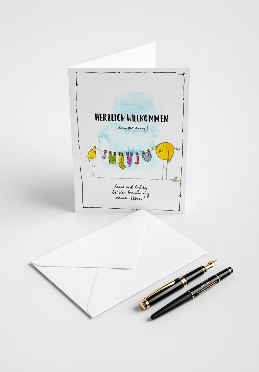 Willkommenskarte zur Geburt