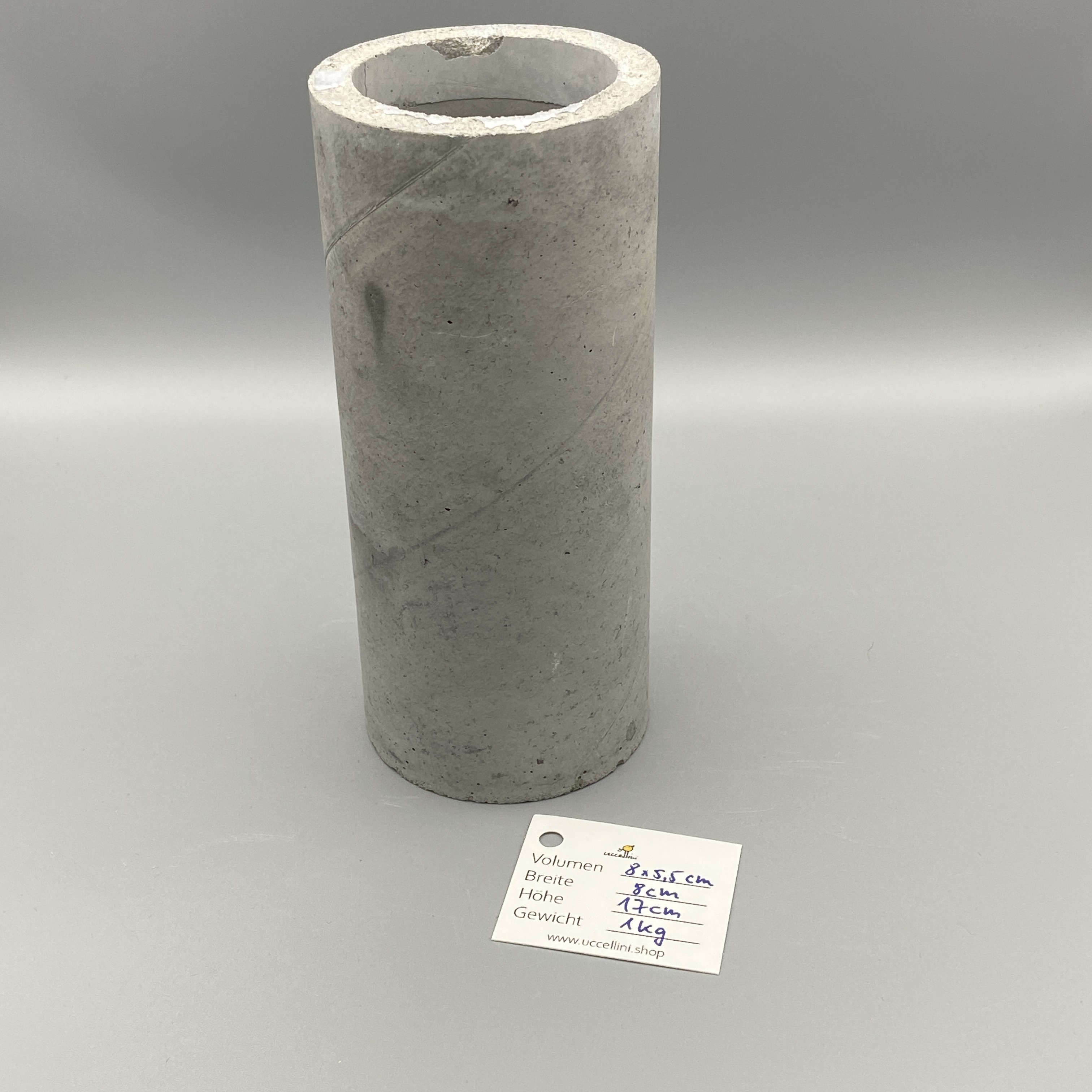 Beton-Übertopf für kleine Pflanze