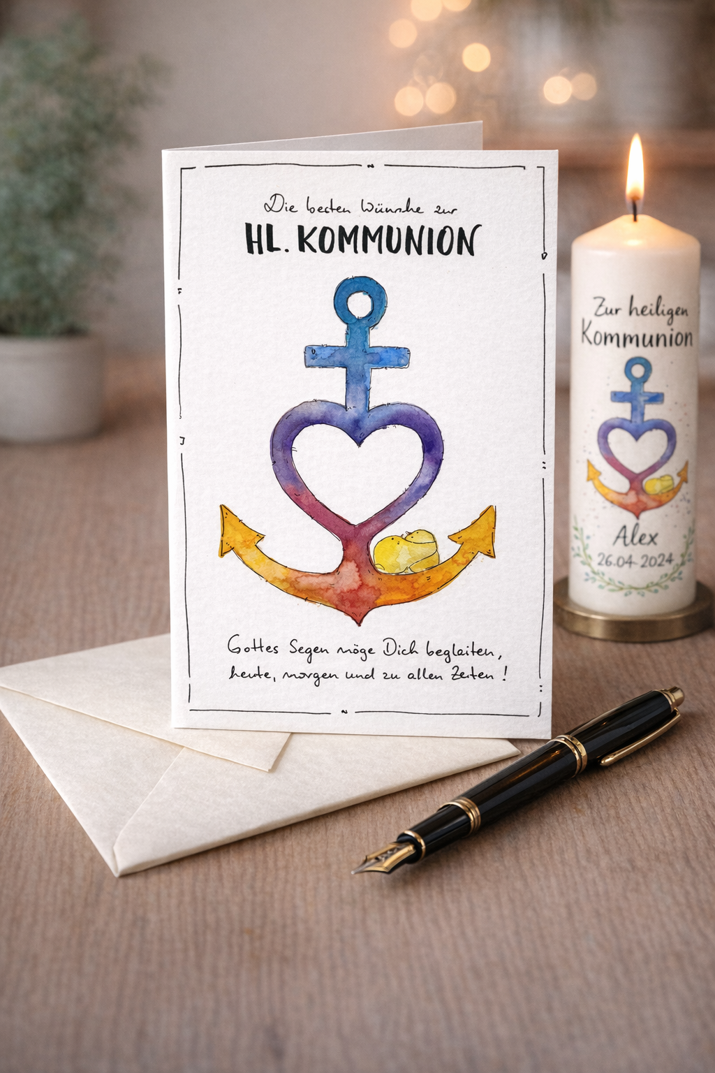 Grußkarte zur Heiligen Kommunion