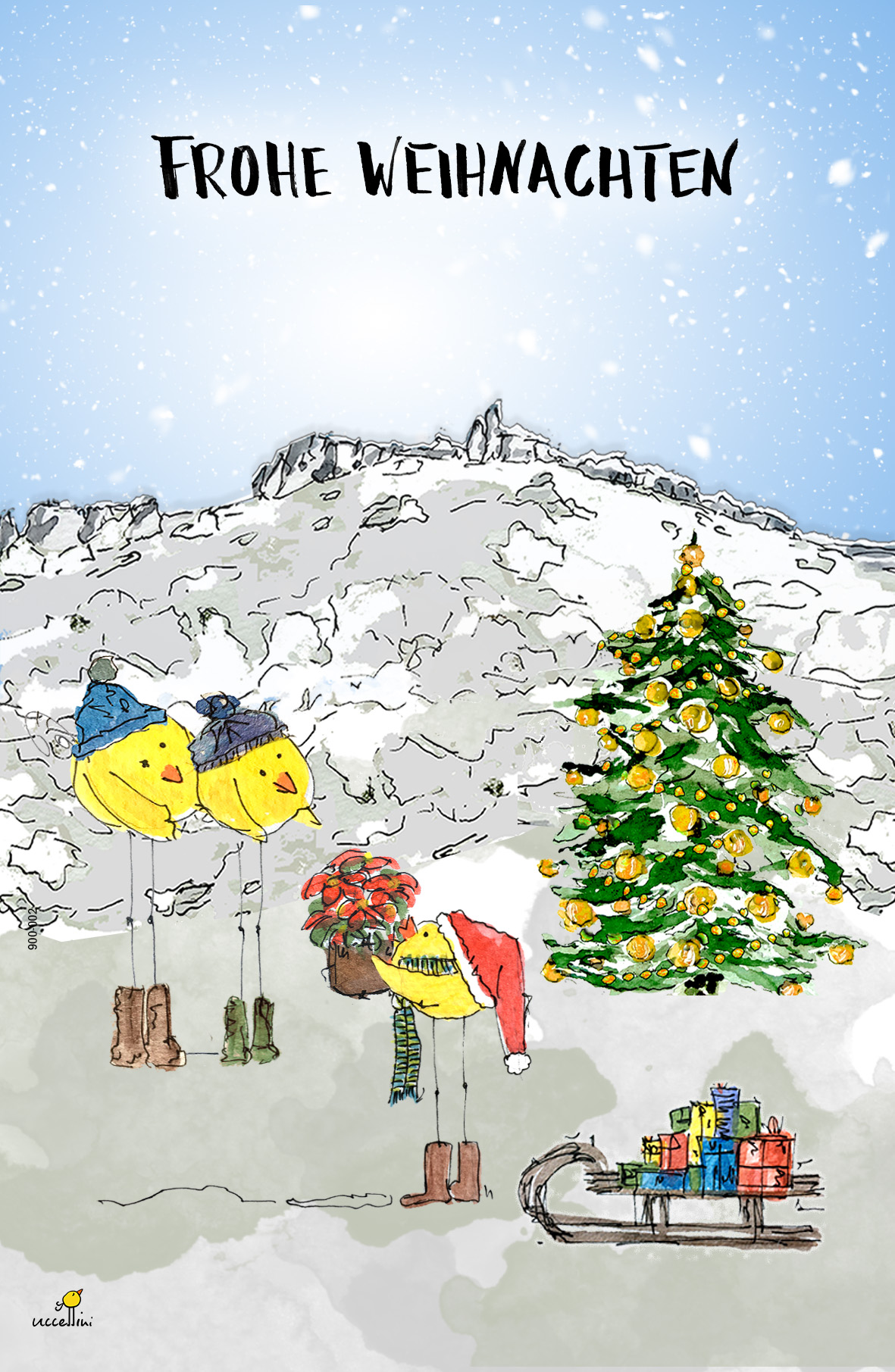 Pop-up Weihnachtskarte Walberla