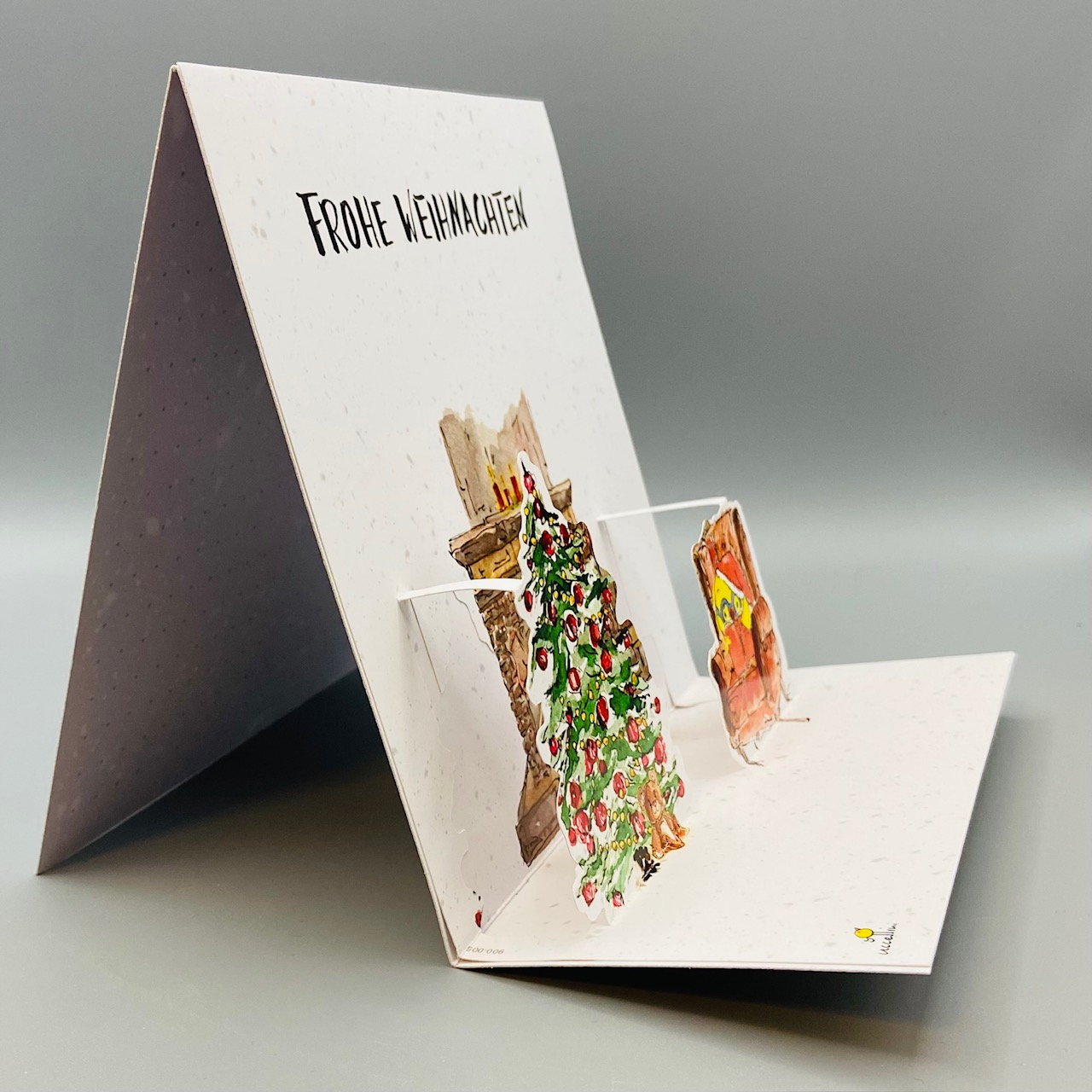Pop-up Weihnachskarte Am Kamin