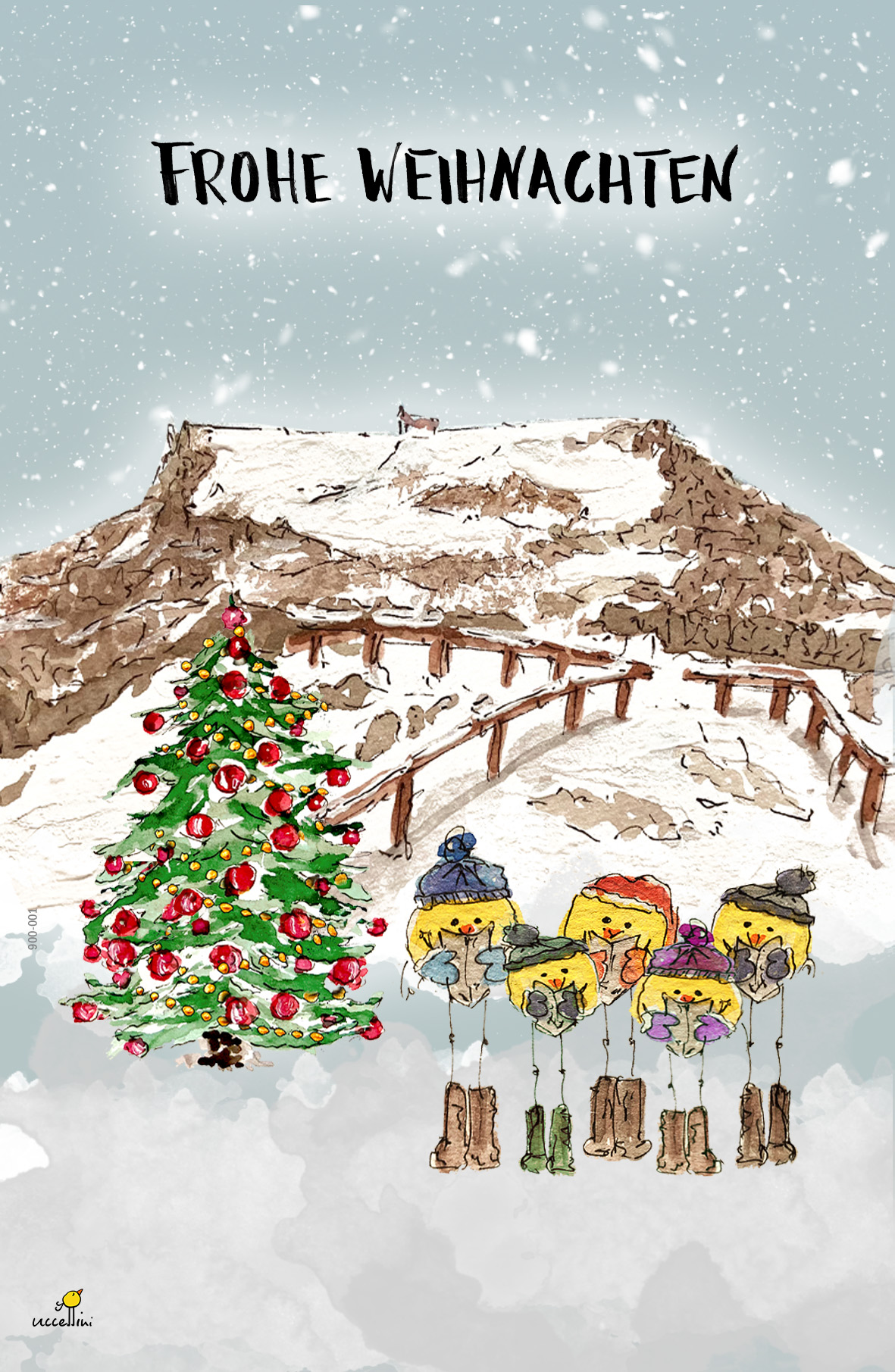 Pop-up Weihnachtskarte Walberla