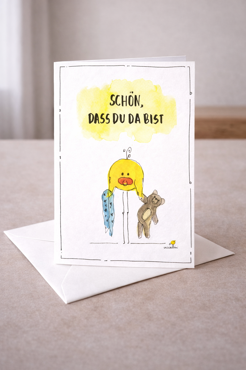 Grußkarte 'Schön, dass du da bist'