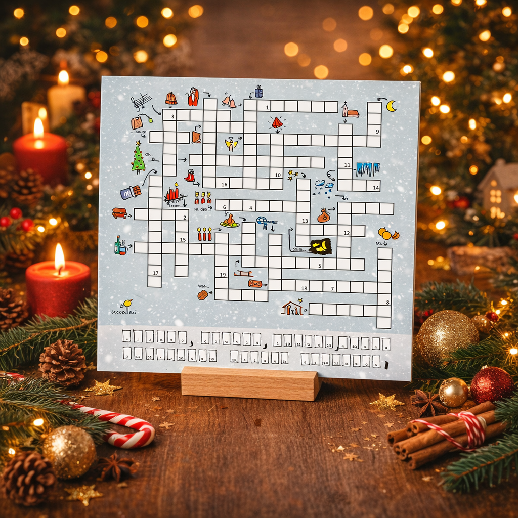 Weihnachtliche Rätselkarte XXL