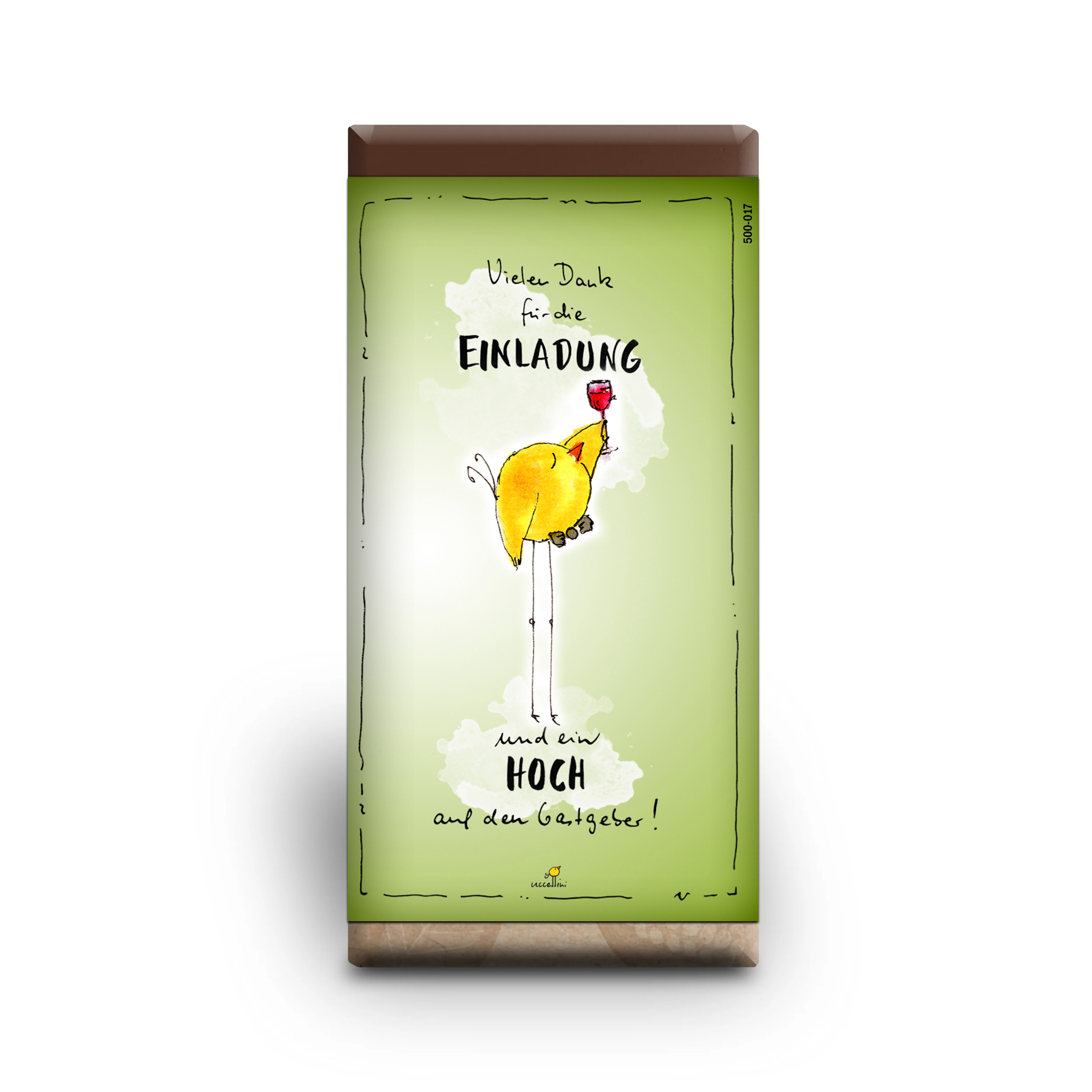 Schokoladentafel Danke für die Einladung