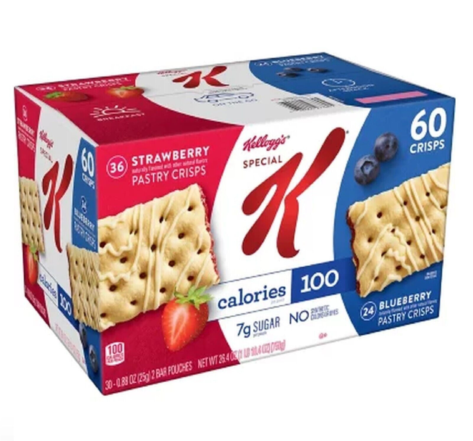 Kelloggs Special K Pastry Crisps Strawberry and Blueberry (60 ct.)