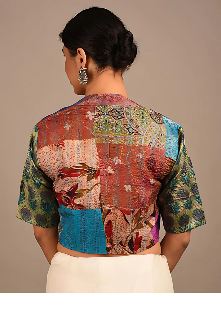 Silk Kantha Saree Blouse