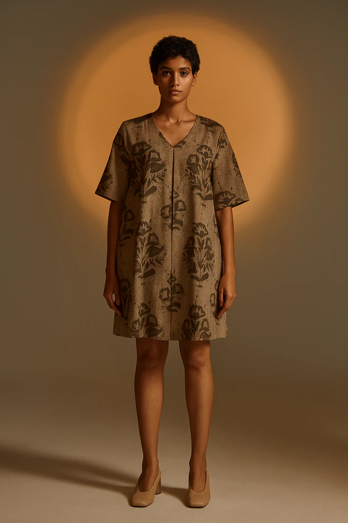 NADIA: Boho Printed Short Dress