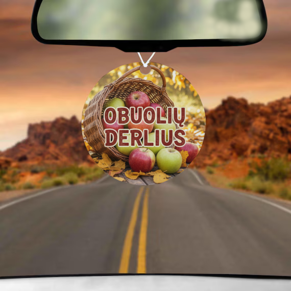 Pakabinamas automobilio kvapukas „Obuolių derlius"