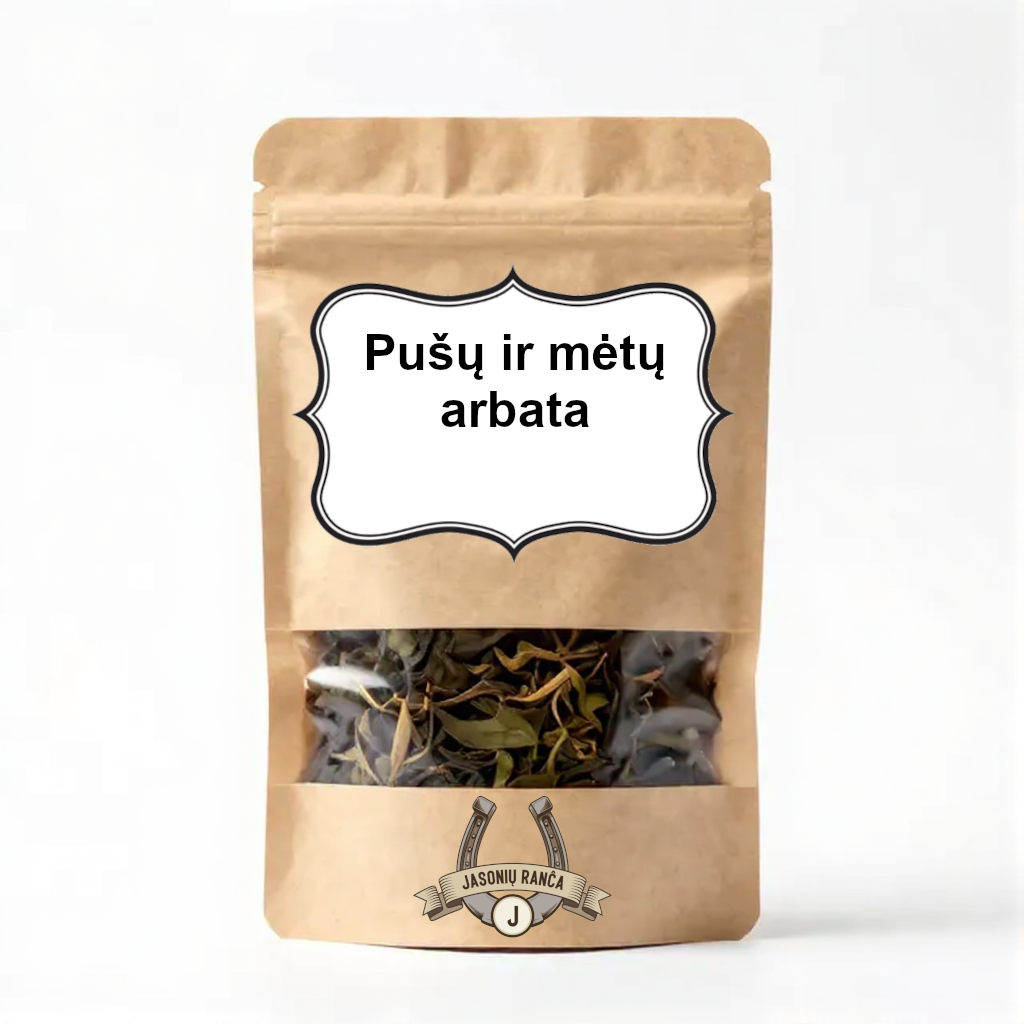 Rankų darbo džiovinta "Pušų spyglių ir mėtų arbata" 60g