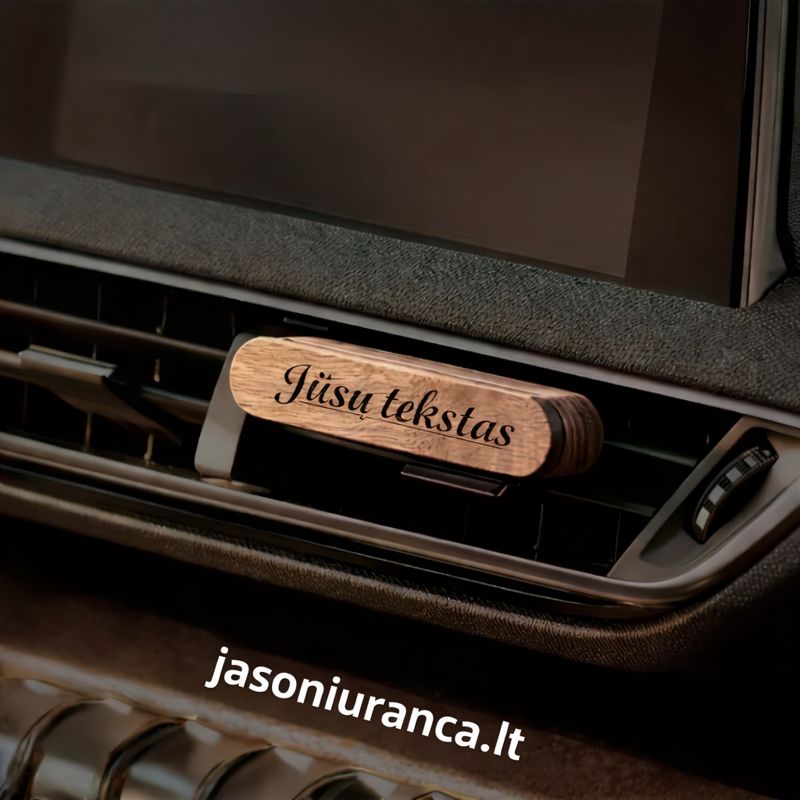 Personalizuotas - graviruojamas medinis automobilio kvapukas į groteles