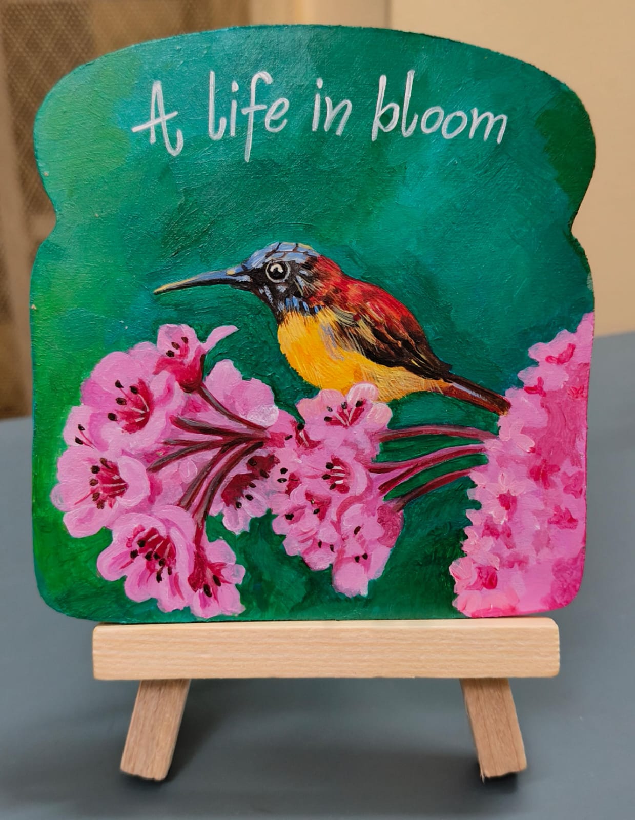 Bird and Blossom painting