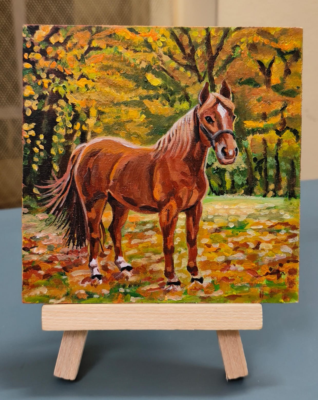 Horse in Autumn Forest 