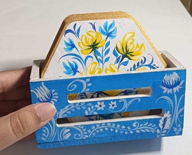 Petrykivka art Coaster Set