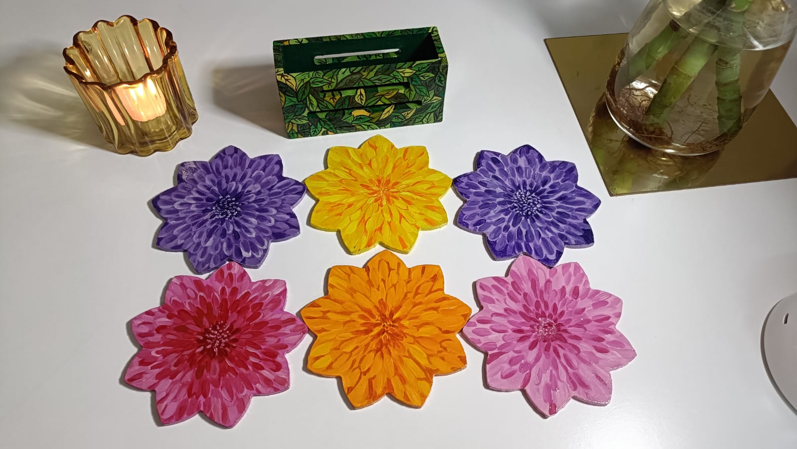 Floral coasters
