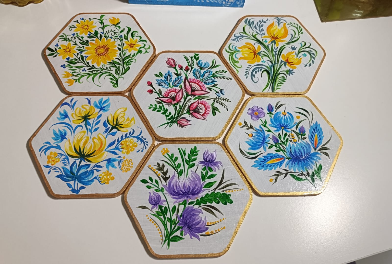 Petrykivka art Coaster Set