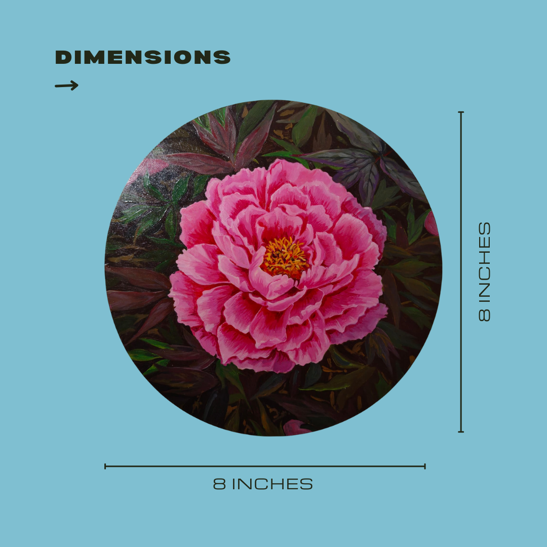  Peony flower decorative Plate