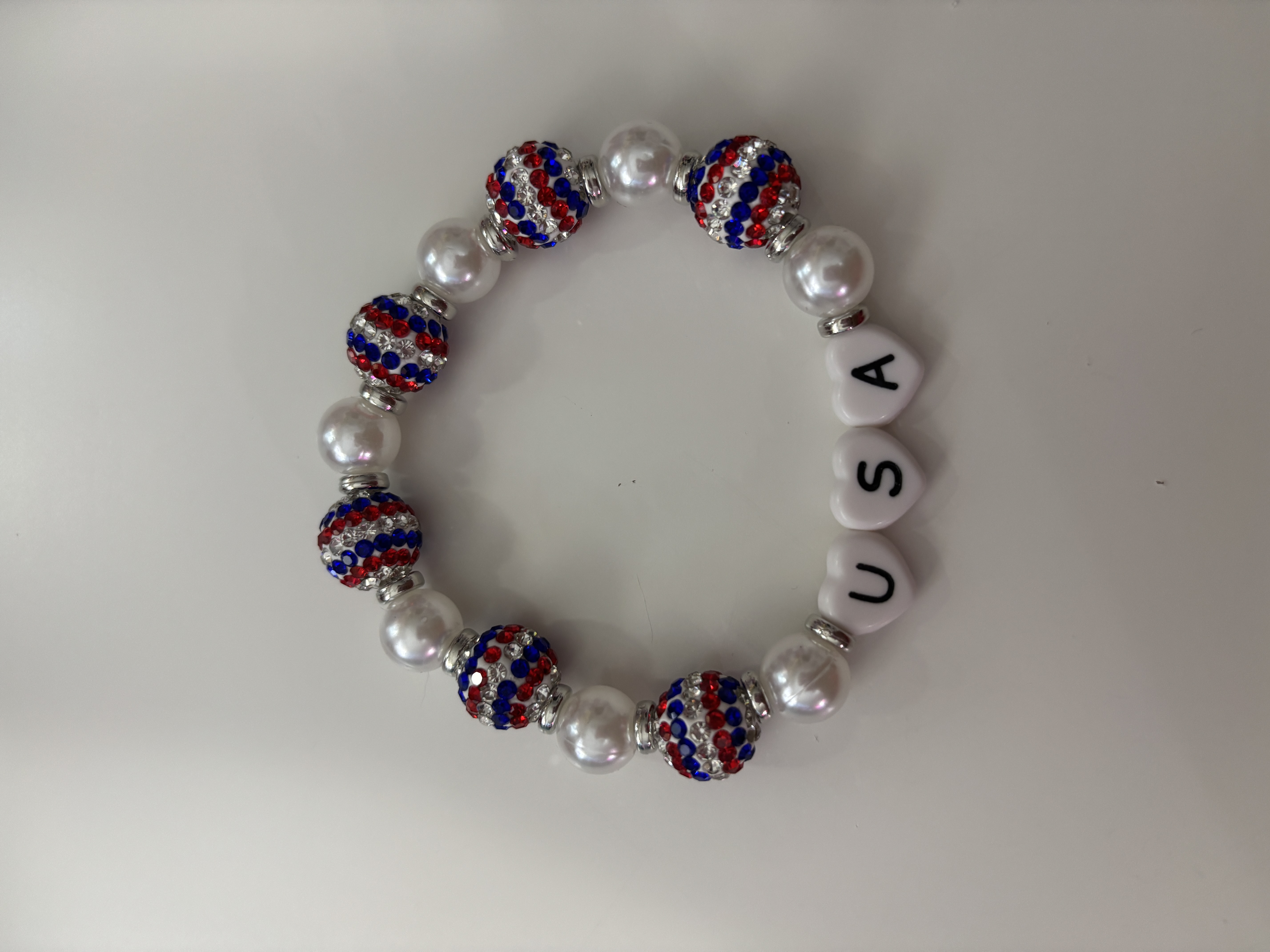 USA Beaded Bracelet