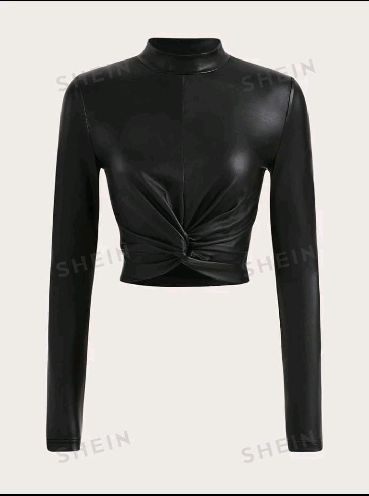 Top de manga larga negro