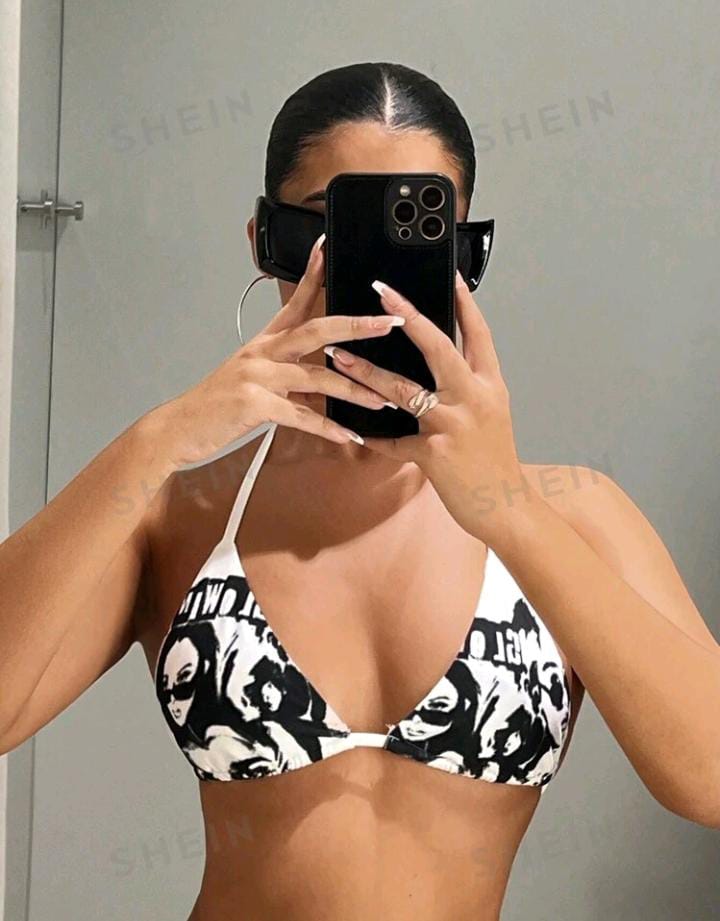 Bikini estampado blanco y negro
