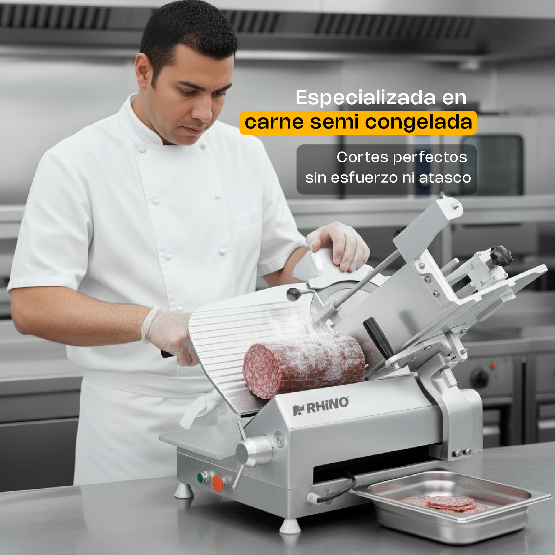 Rebanadora de Carne Semi Congelada 350 mm