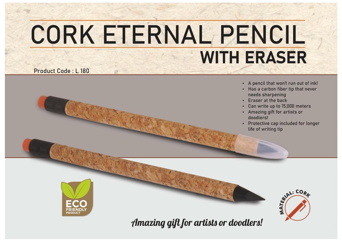 Cork Eternal Pencil with Eraser