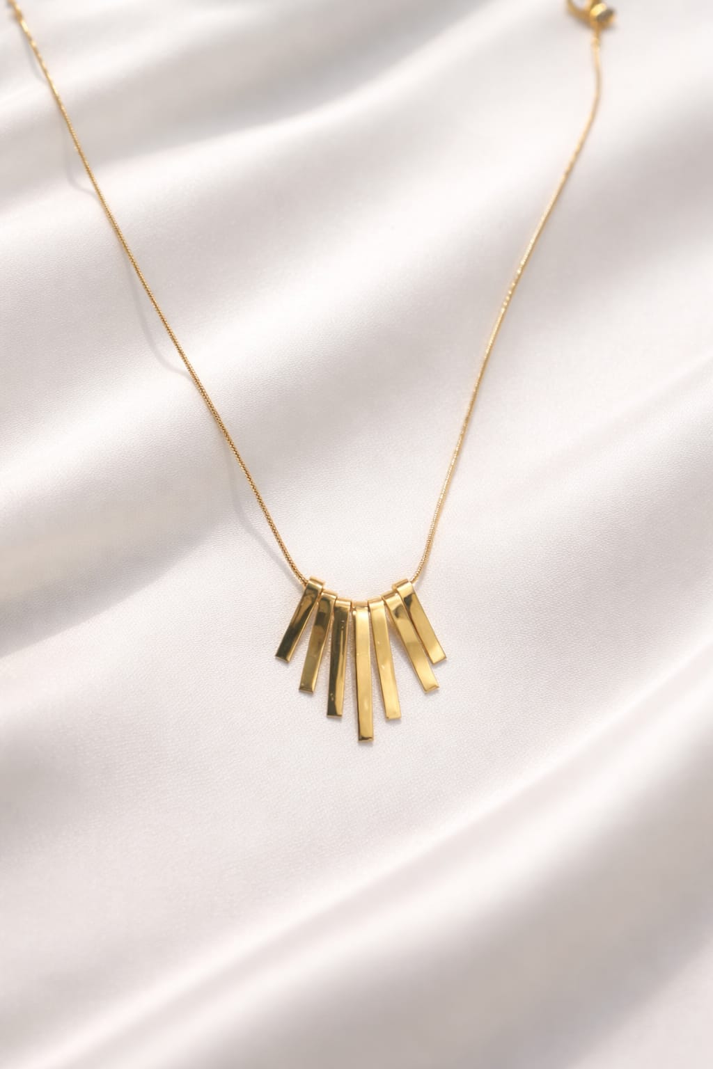 Gold Sunburst Pendant Necklace