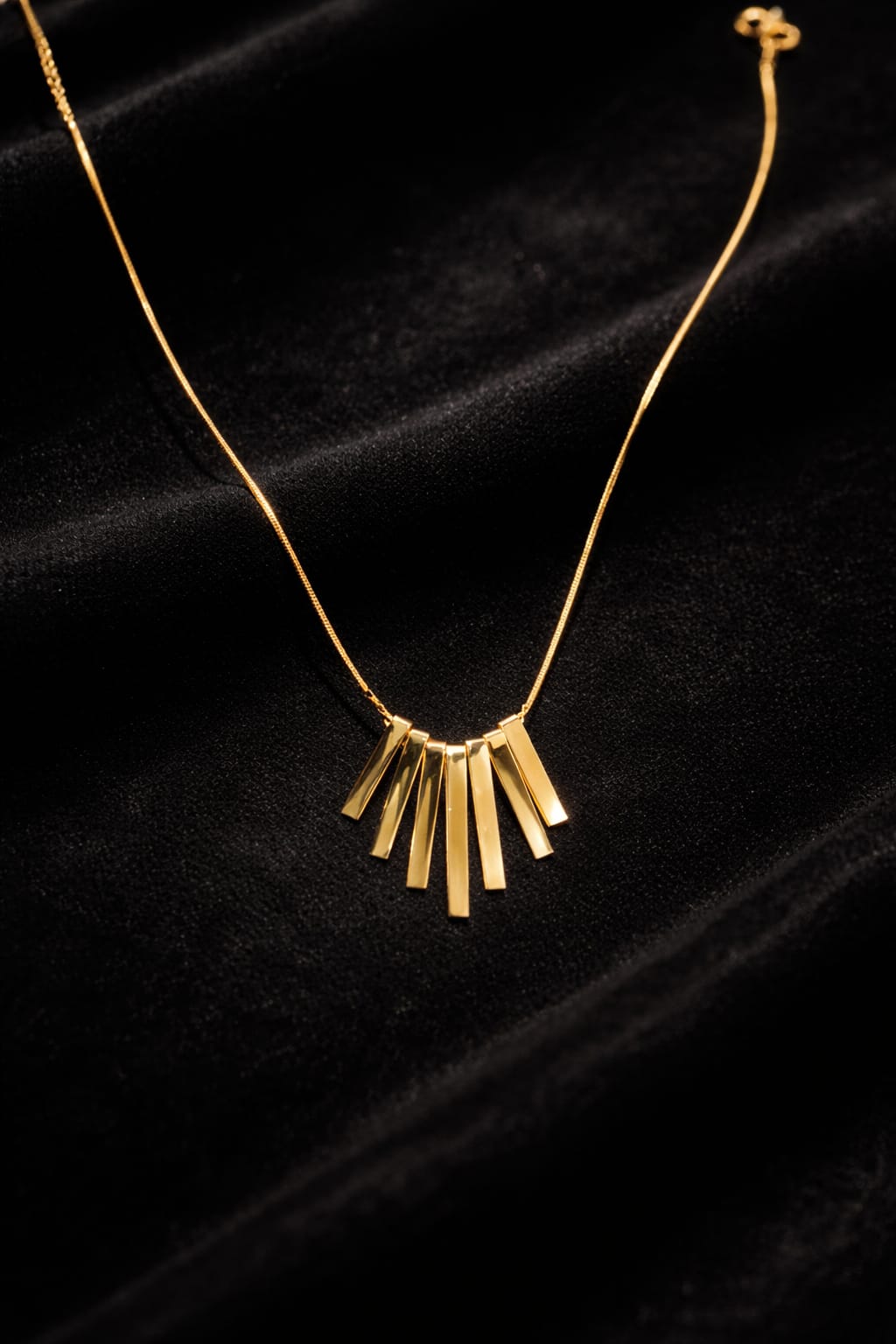 Gold Sunburst Pendant Necklace