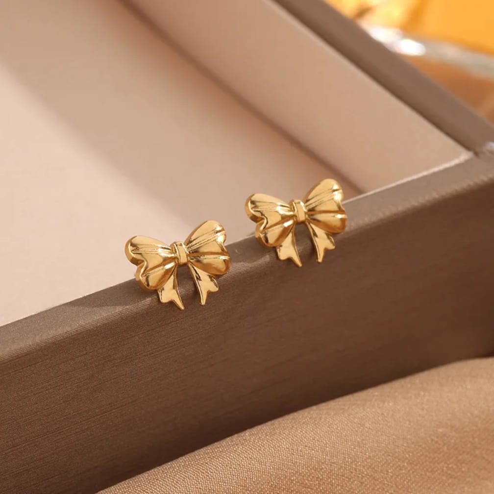 Elegant Bow Stud Earrings