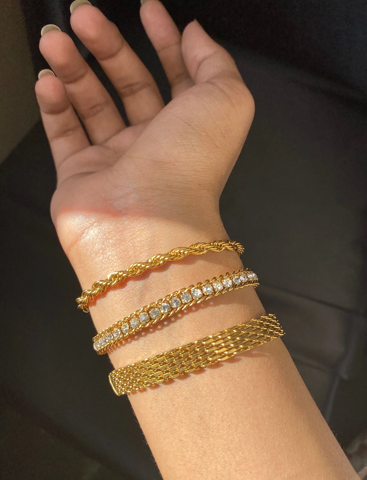 Elegant Gold Bracelet Set
