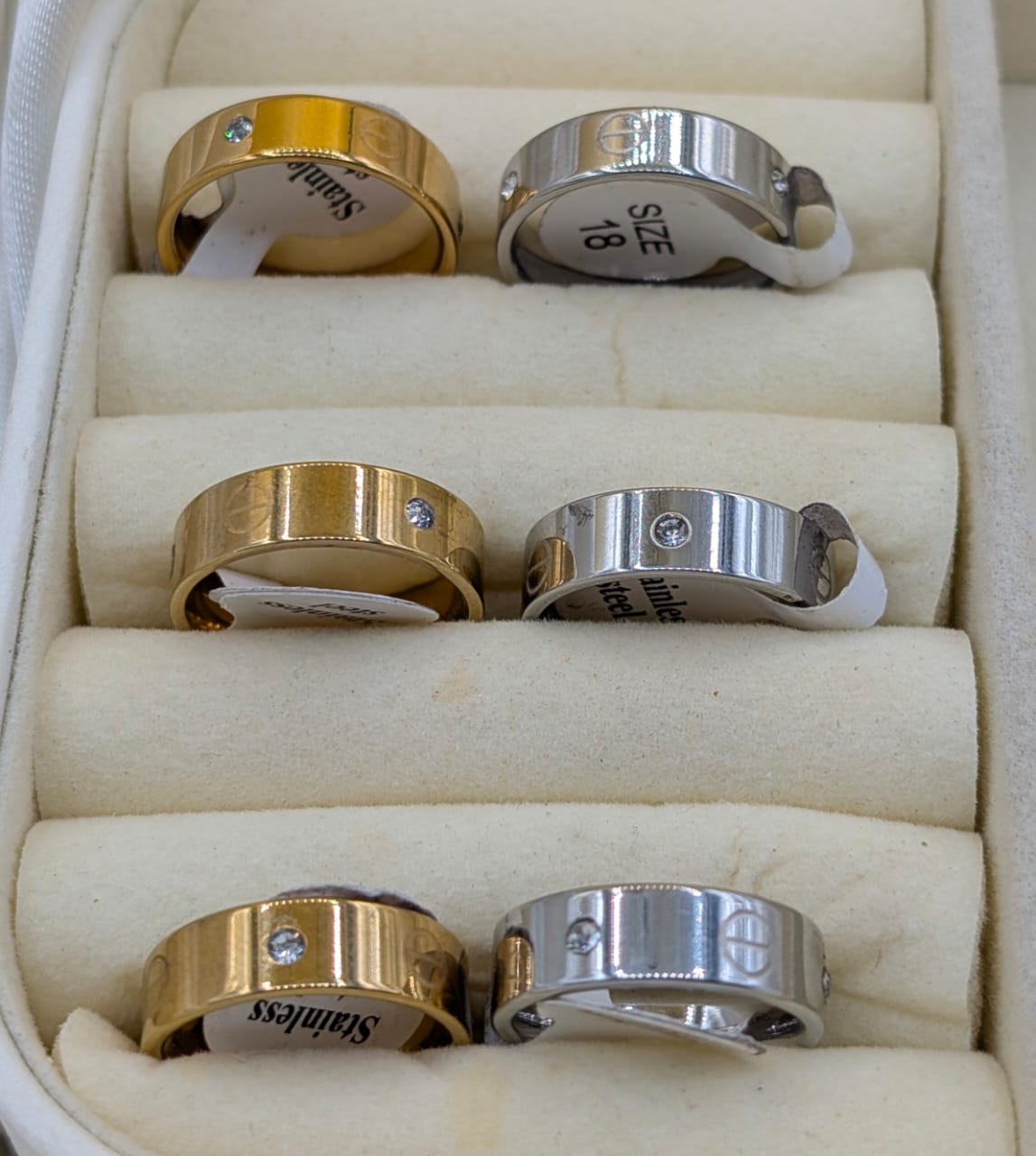 Gold Plated Crystal Ring