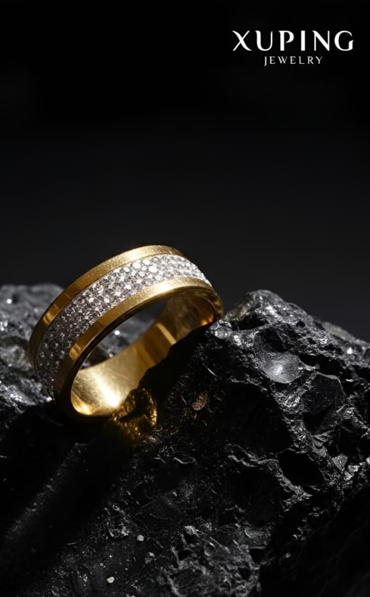 Stainless Steel Crystal Ring