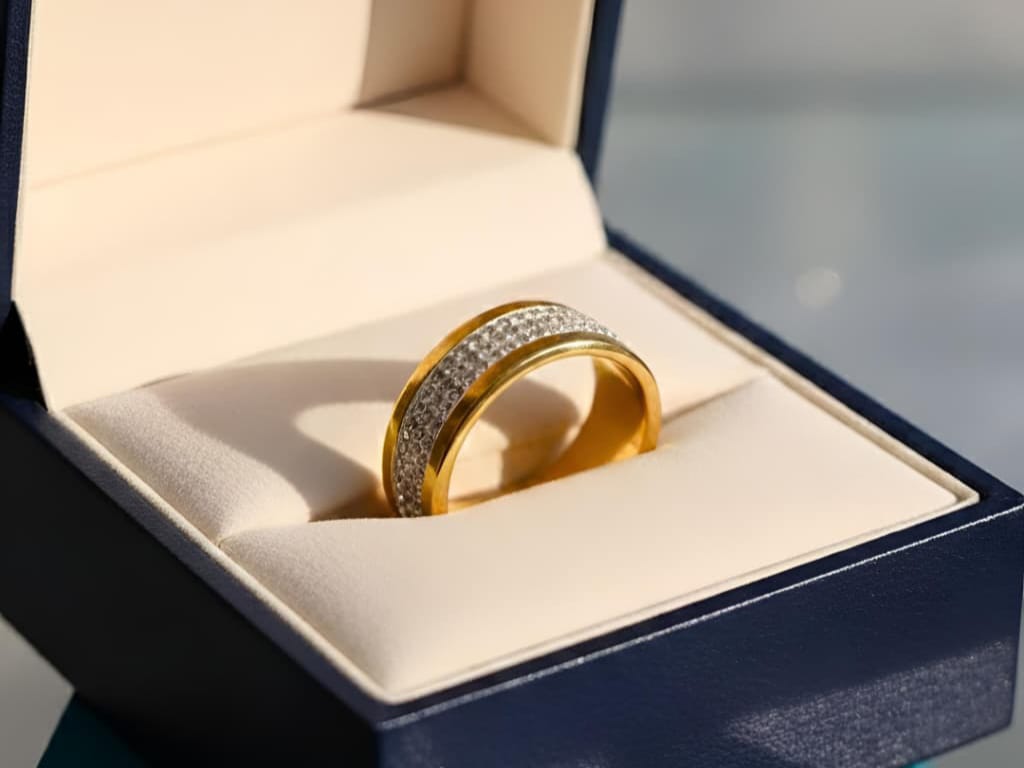 Stainless Steel Crystal Ring