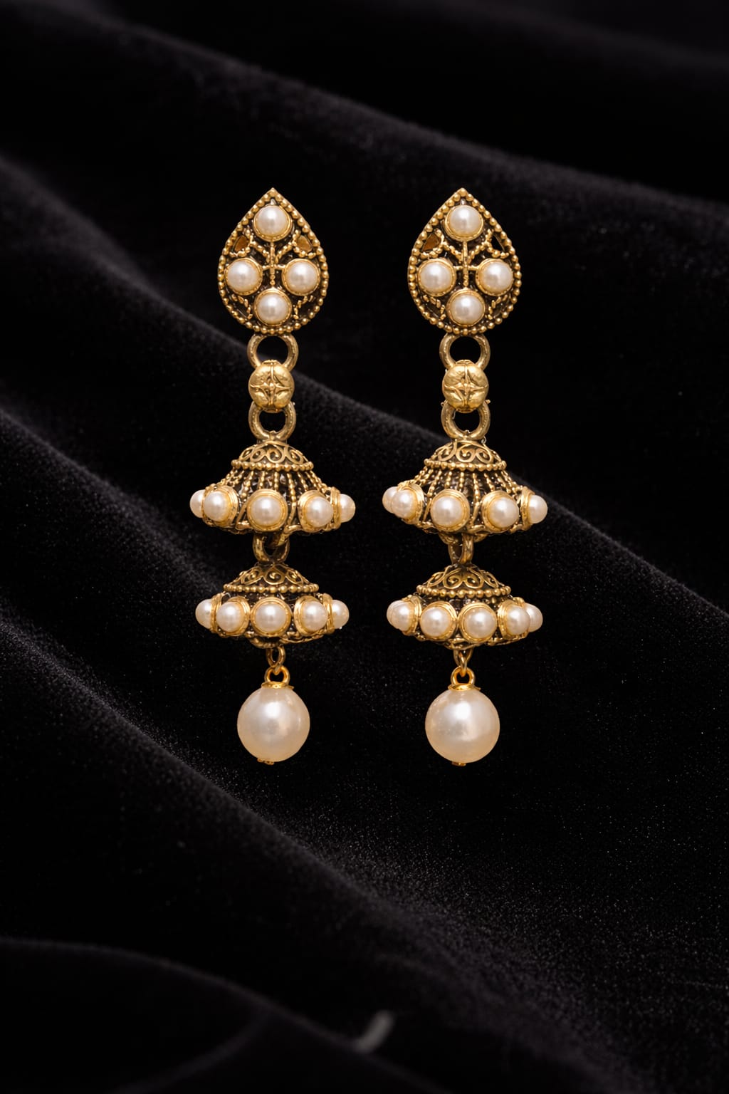 Pearl Jhumka Earrings