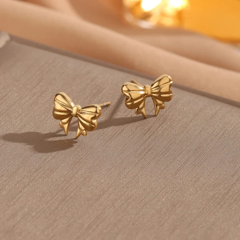Elegant Bow Stud Earrings