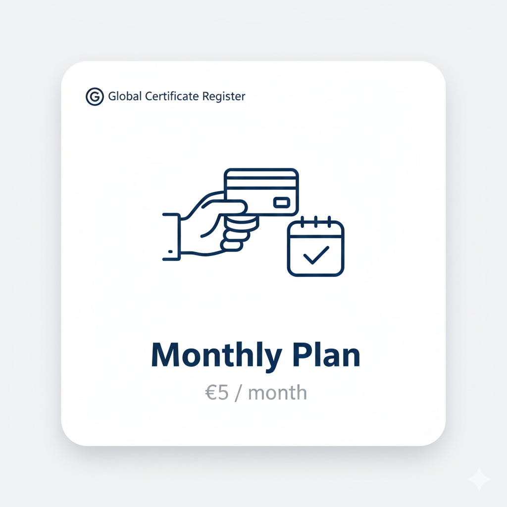 Monthly Plan - Price: €5 / month