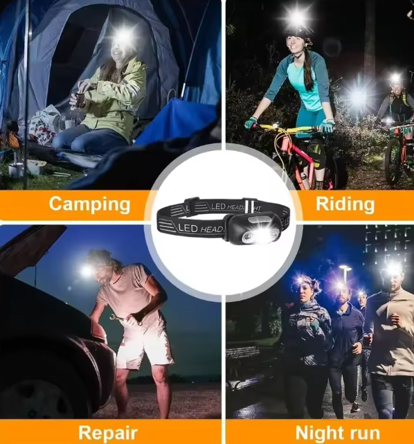 Adjustable LED Headlamp – Hands-Free Lighting for Camping, Cycling & Night Runs