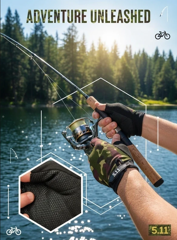 Camouflage Half-Finger Gloves 