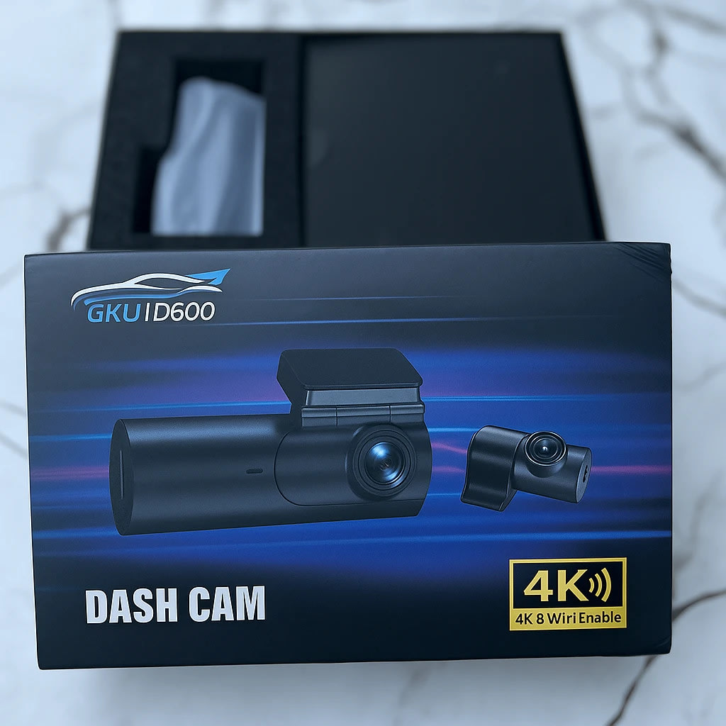 Dashcam GKU D600 - 4K Ultra HD + 2.5K WiFi 5GHz