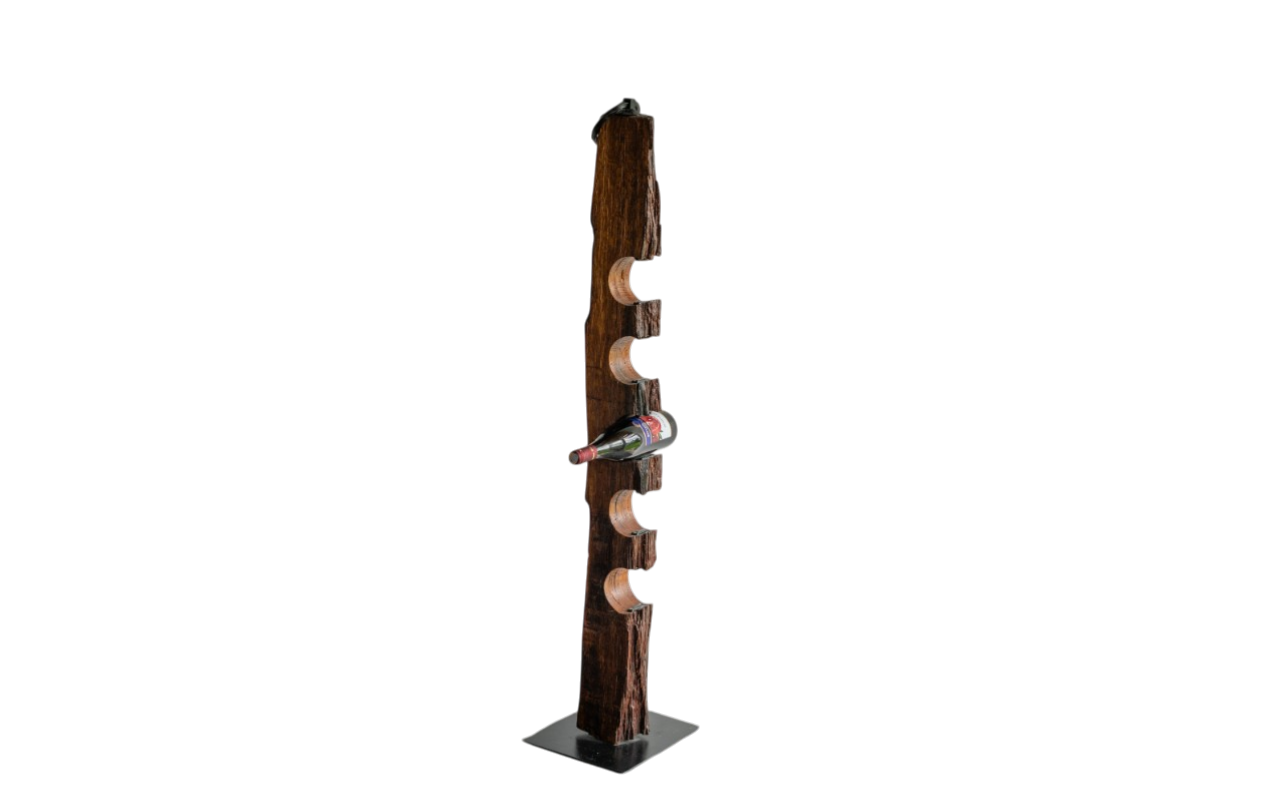 Ąžuolinis vyno butelių stovas