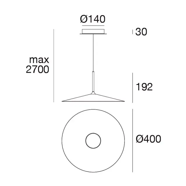 lampada a sospensione Poe Plus Linealight