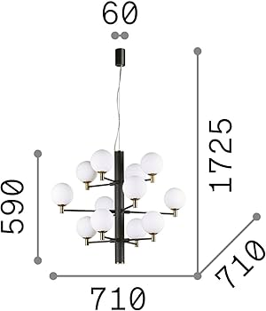 Lampadario moderno a sospensione ideal lux COPERNICO SP12