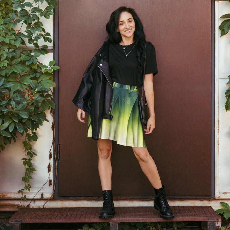 Leek Study Skater Skirt