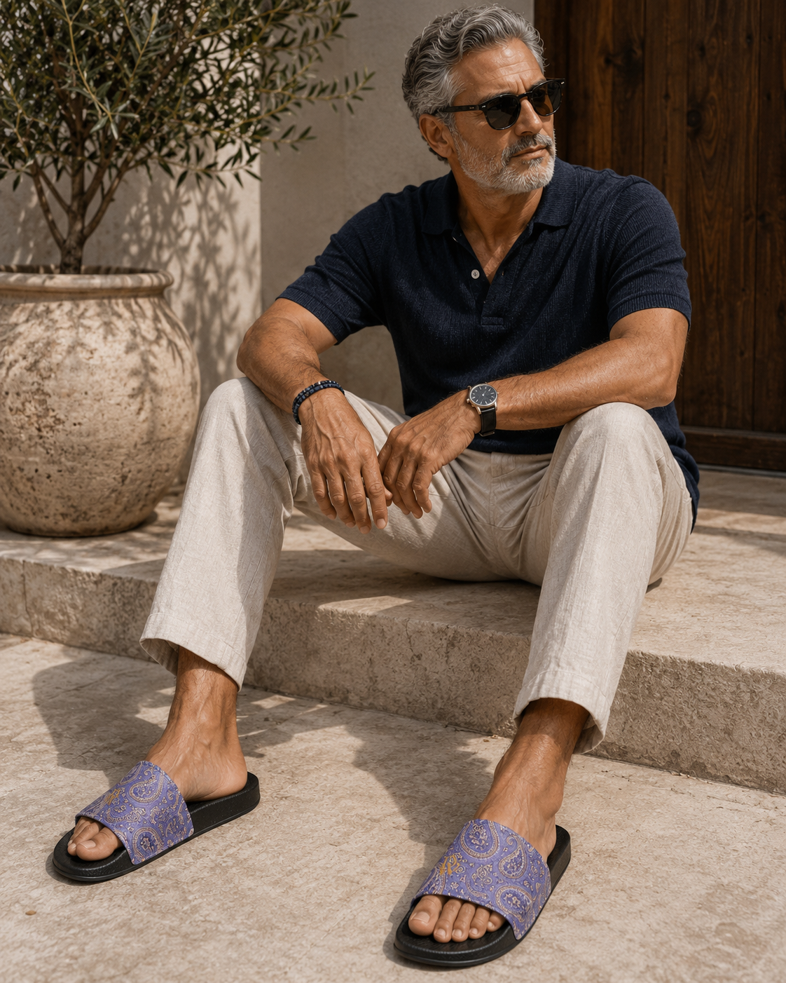 Paisley Society Men’s Slides