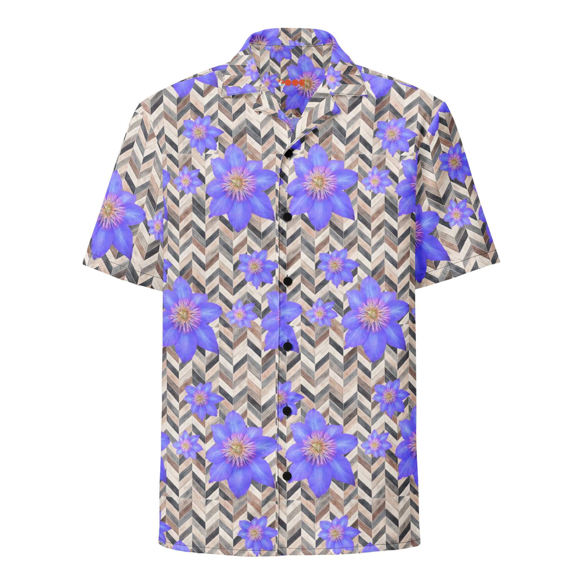 Clematis Herringbone Button-Up