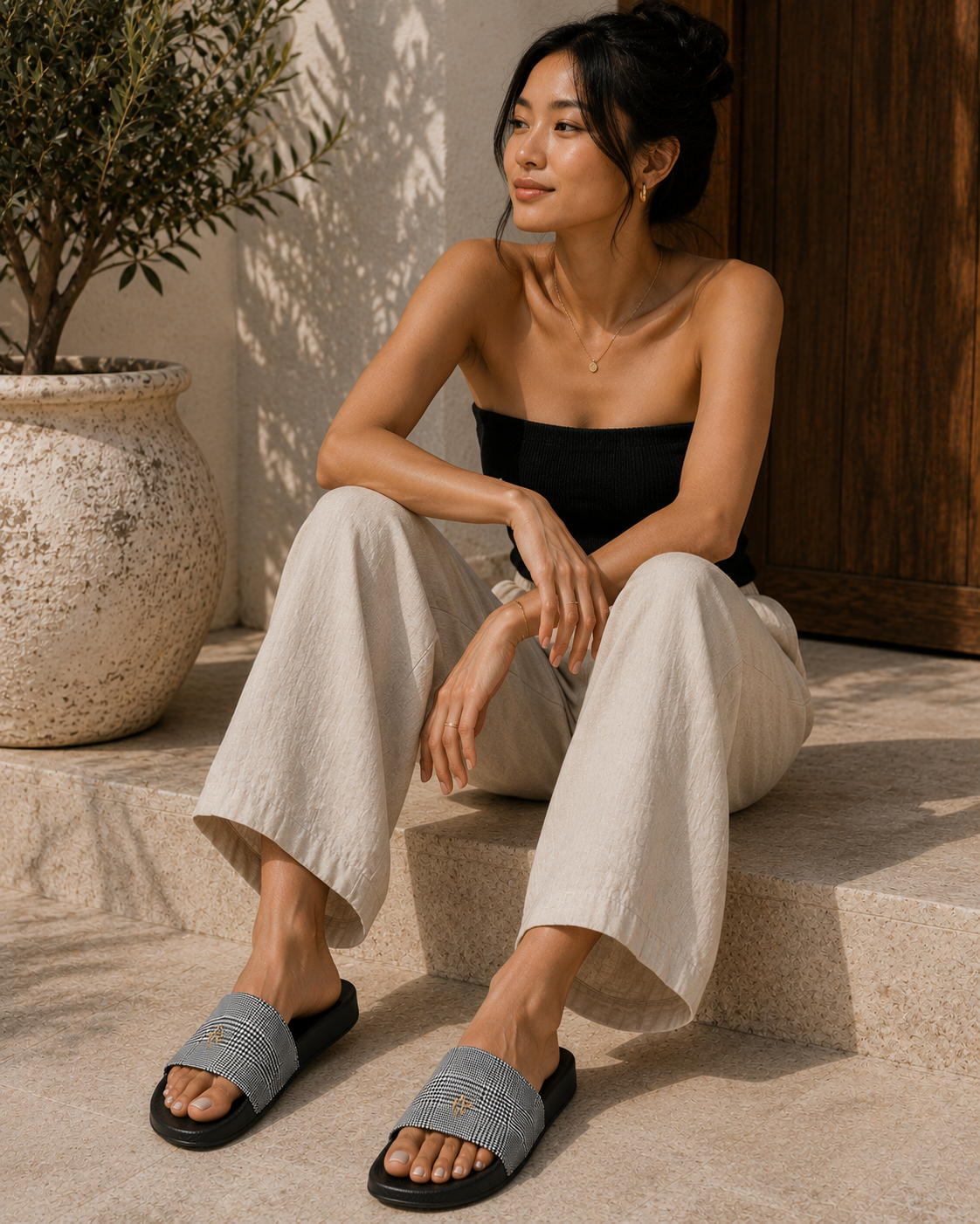 Glen Plaid Women's Slides