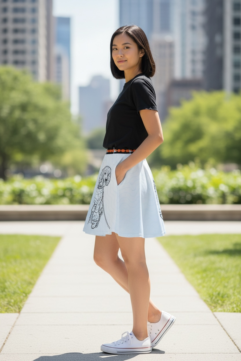 Arturo Poodle Skater Skirt