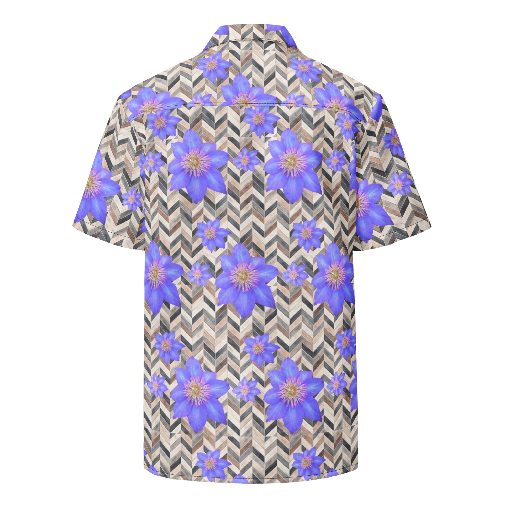 Clematis Herringbone Button-Up
